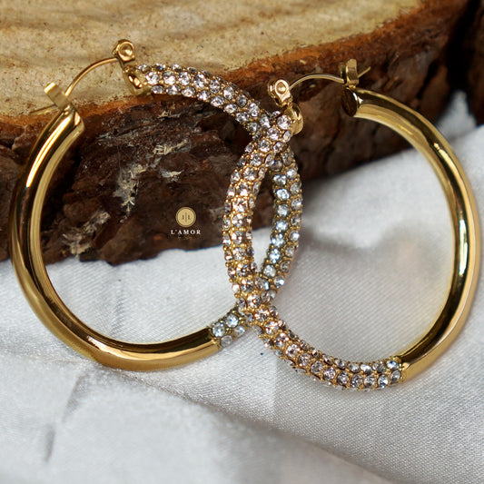 Buda Sparkle Hoop Earring