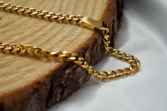 Cuban Gold Bar Chain